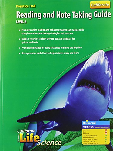 Focus on Life Science Reading and Note Taking Guide Level A California Edition — ISBN 9780132034418