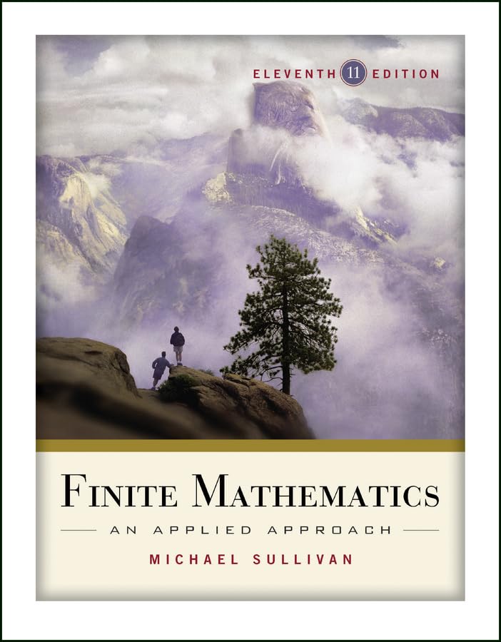 Finite Mathematics: An Applied Approach — ISBN 9780470458273