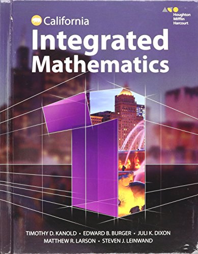 Hmh Integrated Math 1: Student Edition 2015 Houghton Mifflin Harcourt