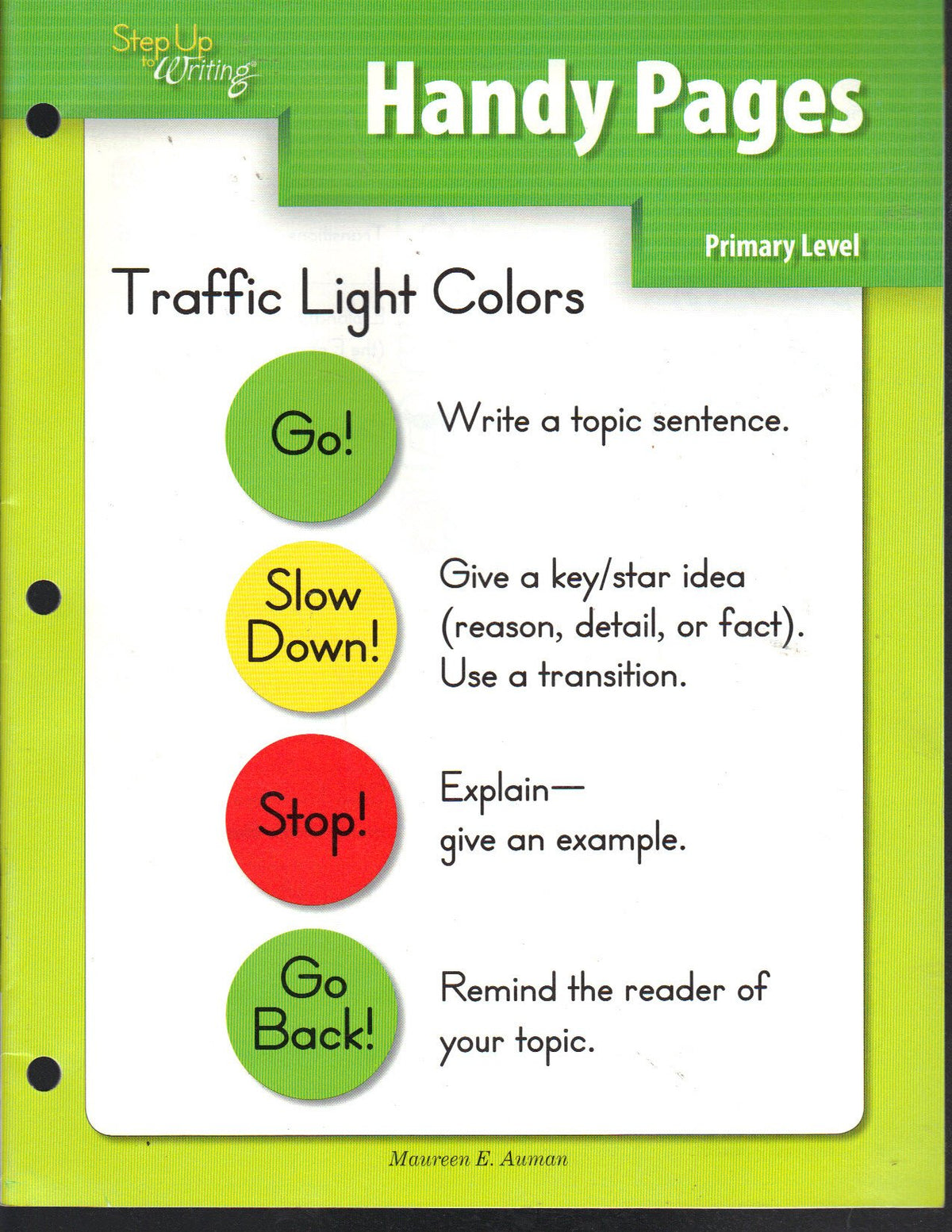Step Up to Writing Handy Pages Primary Level — ISBN 9781602181625
