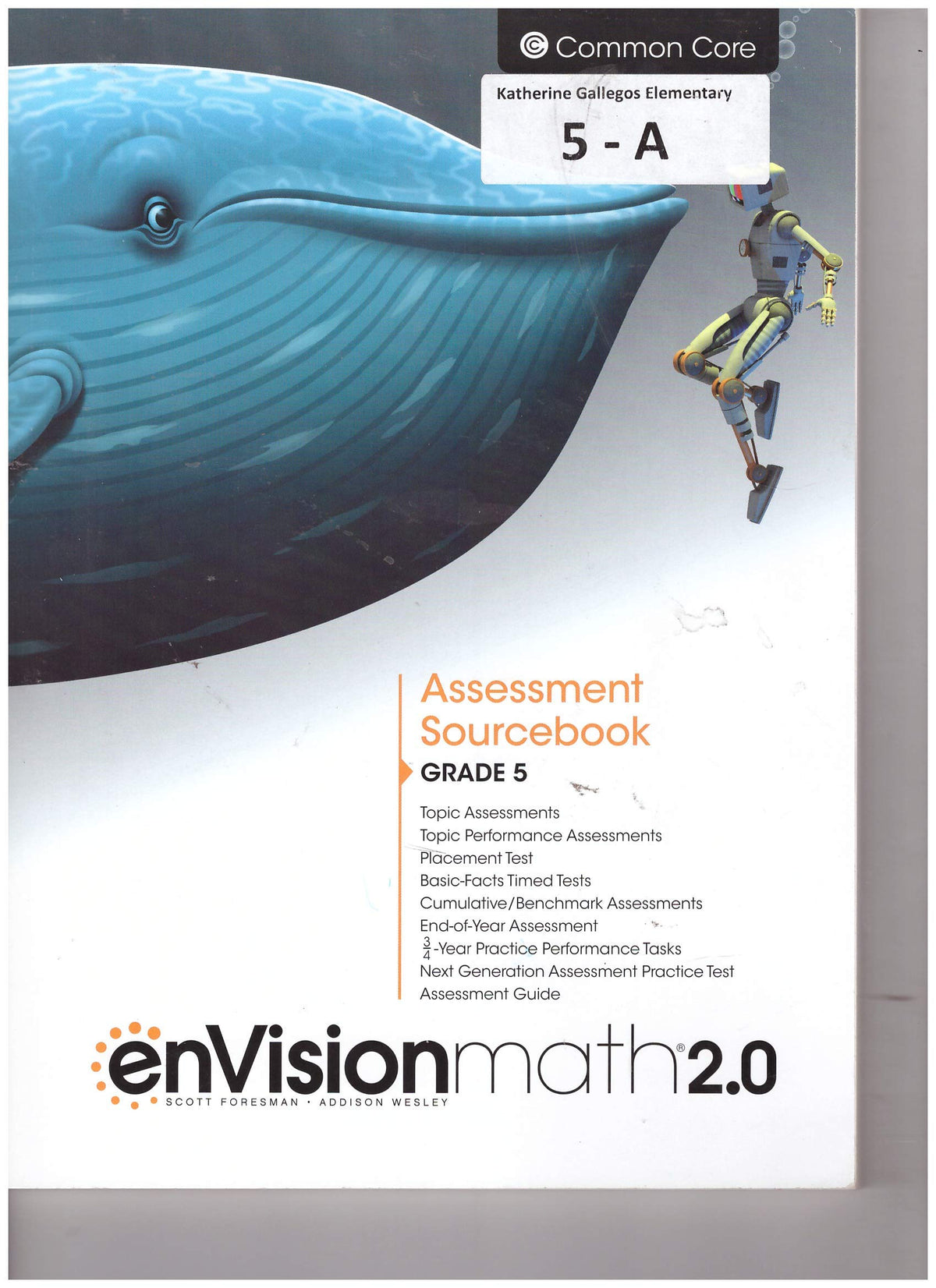 enVisionmath2.0 Assessment Sourcebook Grade 5 — ISBN 9780328843800