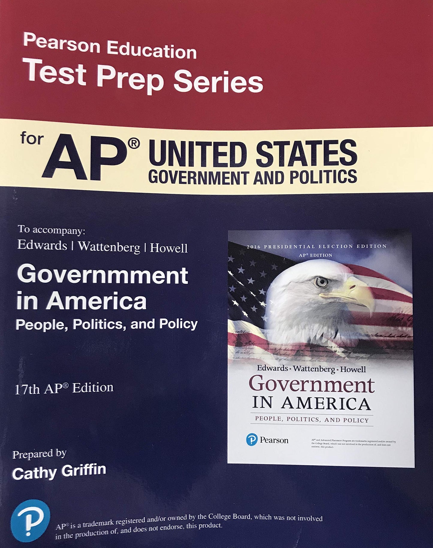 Pearson Education Test Prep Series for AP United States Government and Politics — ISBN 9780134611655