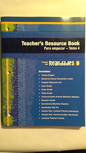 Realidades 1 Teacher's Resource Book Para empezar - Tema 4 (2014) — ISBN 9780133203745