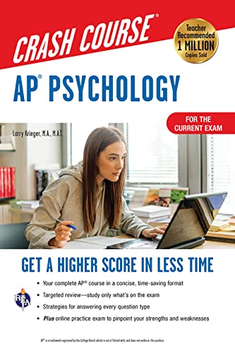 AP® Psychology Crash Course, Book + Online: Get a Higher Score in Less Time (Advanced Placement (AP) Crash Course) — ISBN 9780738612713