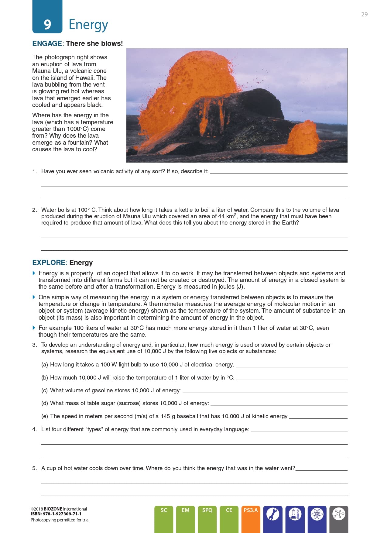 BIOZONE Chemistry in the Earth System- Student Edition