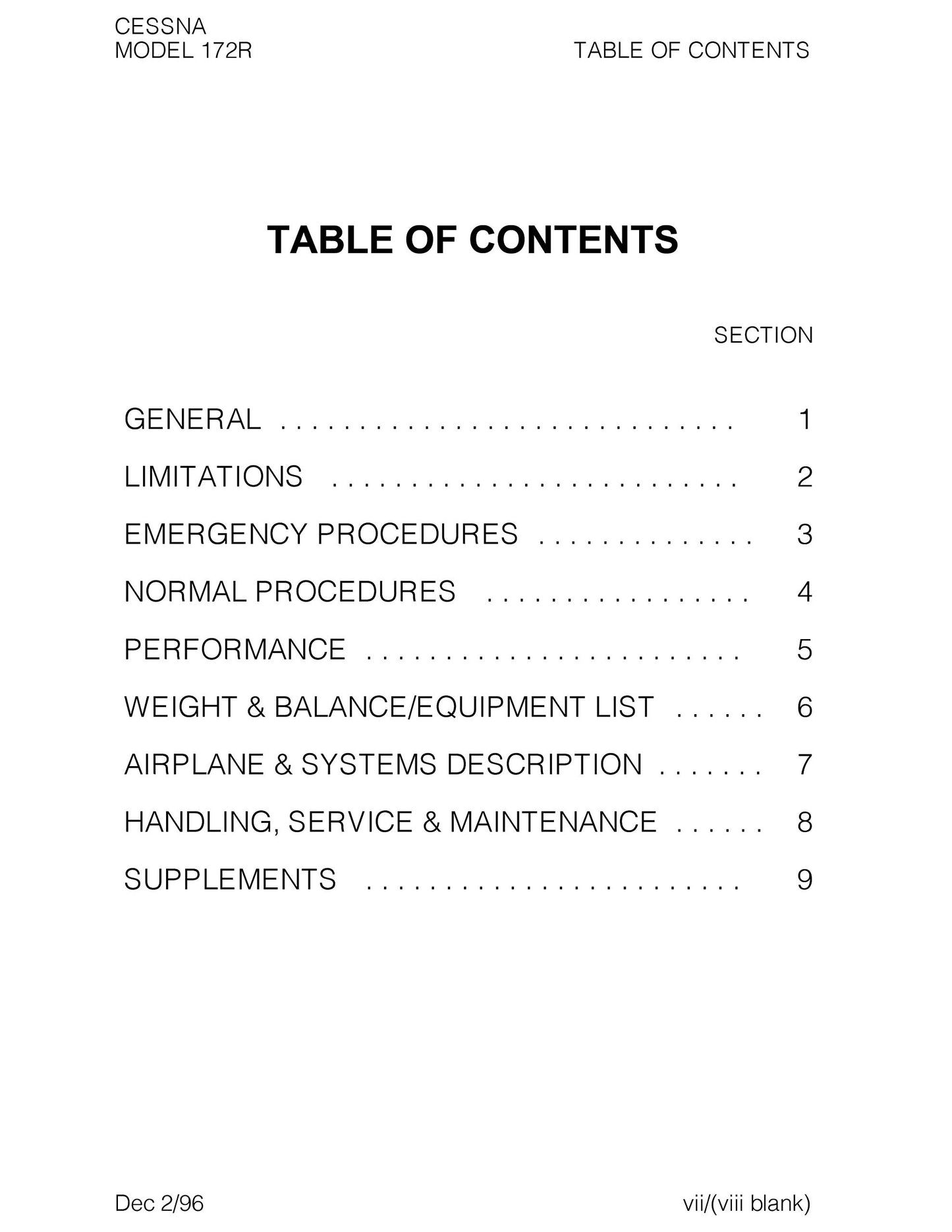 172R Skyhawk Information Manual