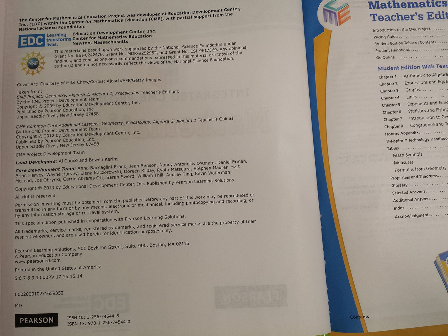 Pearson Integrated CME project Mathematics I Teacher's Edition 2013