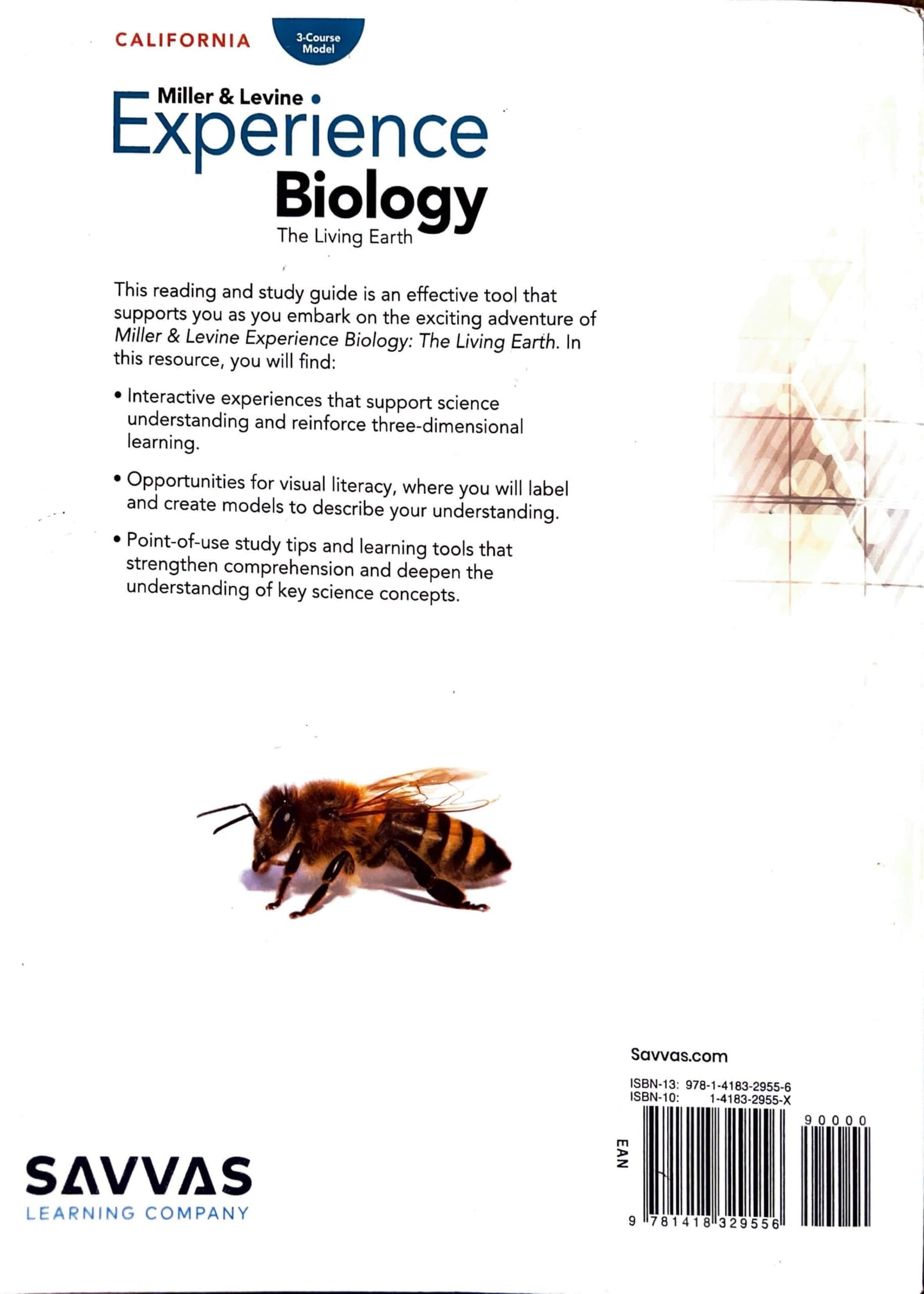 Experience Biology , California Edition , Foundations , Reading and Study Guide , 3-Course Model .