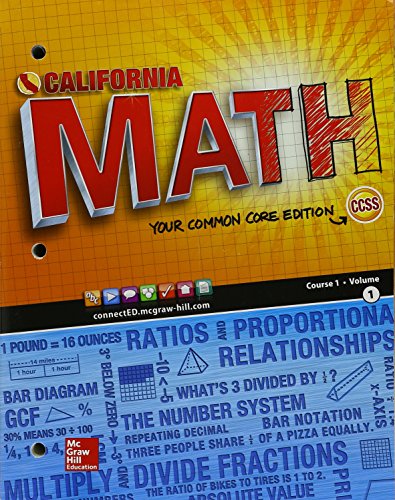 California Math Course 1 Volume 1 [Paperback] Day Cuevas