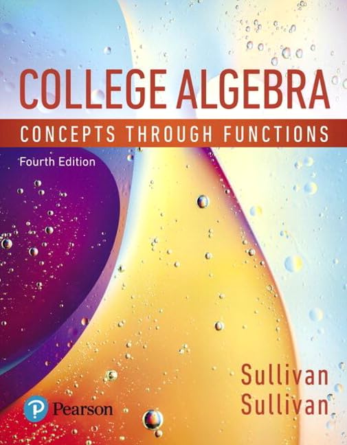 College Algebra: Concepts Through Functions — ISBN 9780134689821