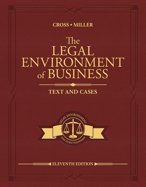 The Legal Environment of Business: Text and Cases (MindTap Course List) — ISBN 9780357129760