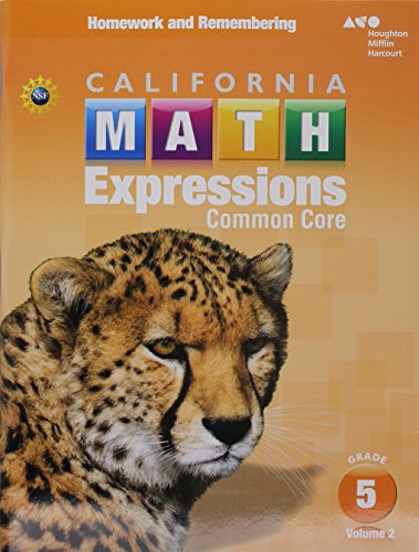 Homework and Remembering Workbook, Volume 2 Grade 5 (Houghton Mifflin Harcourt Math Expressions) — ISBN 9780544211407