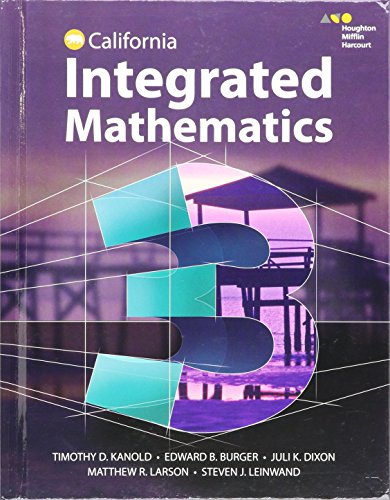 Student Edition (HMH Integrated Math 3) Houghton Mifflin Harcourt