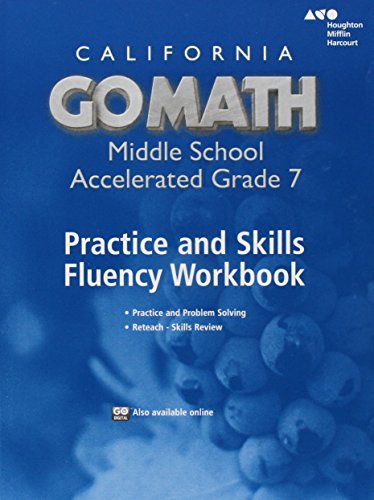 Practice Fluency Workbook Accelerated 7 (Go Math!) Holt Mcdougal — ISBN 9780544470606