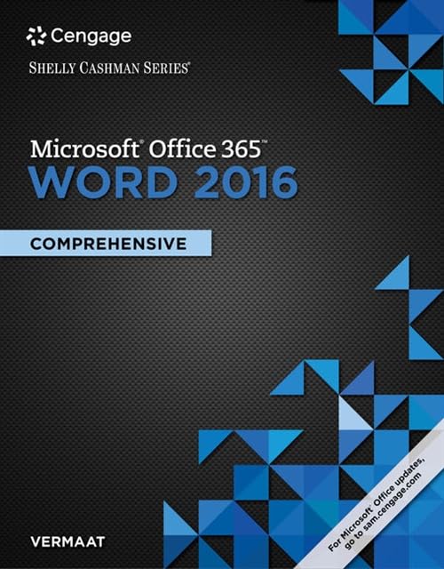 Shelly Cashman Series MicrosoftOffice 365 & Word 2016: Comprehensive (MindTap Course List) — ISBN 9781305871014