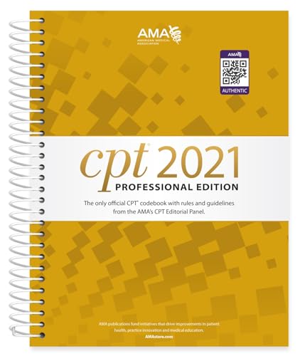 CPT Professional Edition 2021 (CPT / Current Procedural Terminology (Professional Edition)) [Spiral-bound] American Medical Association