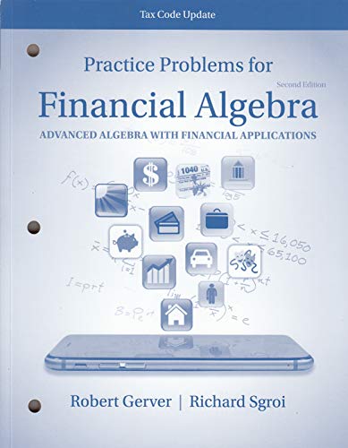 Financial Algebra: Advanced Algebra With Financial Applications Tax Code Update — ISBN 9780357423578