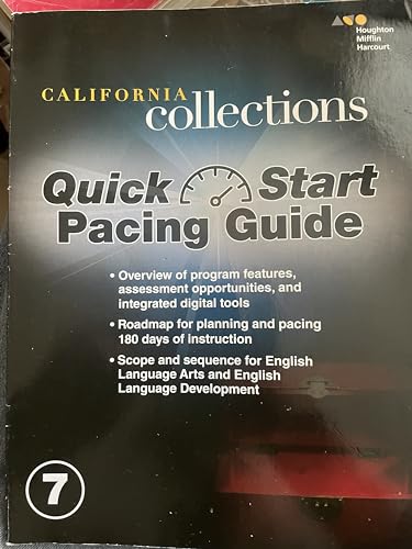 Quick Start Pacing Guide Grade 7 (Houghton Mifflin Harcourt Collections)