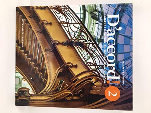 (Teacher's Edition) D'accord! 2 Langue et Culture du Monde Francophone — ISBN 9781680058079