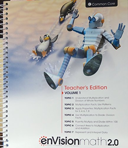 enVisionmath2.0 - 2016 Common Core Teacher Edition Volume 1 Grade 3 — ISBN 9780328827800