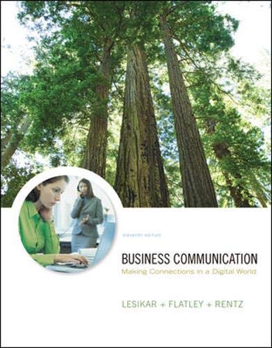 Business Communication: Making Connections in a Digital World