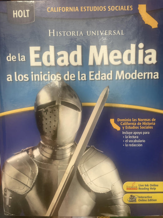 World History Medieval Times Grades 6-8: Holt World History California