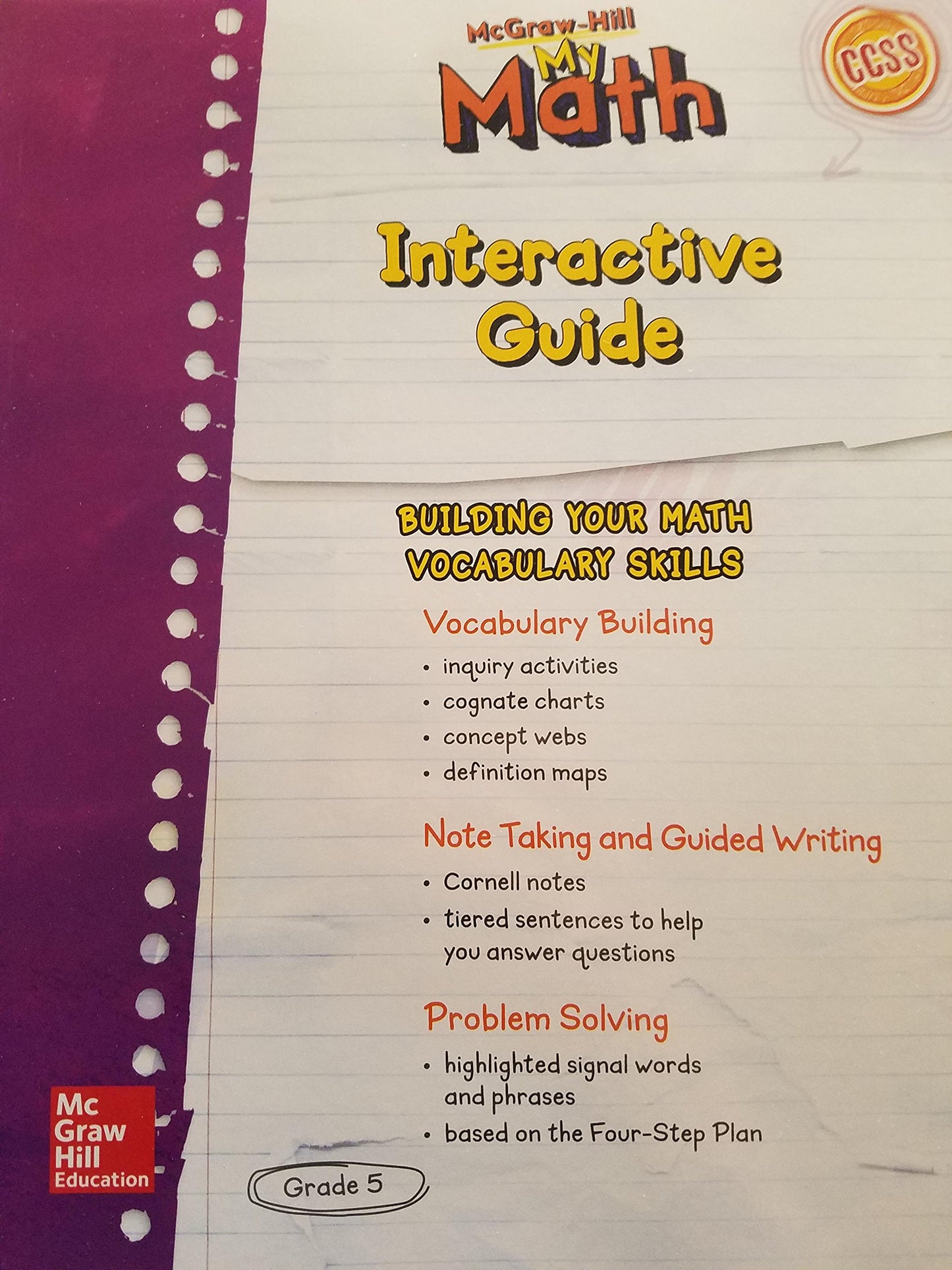 MH My Math ELD SE Grade 5 (ELEMENTARY MATH CONNECTS) (Spanish Edition) — ISBN 9780021308316