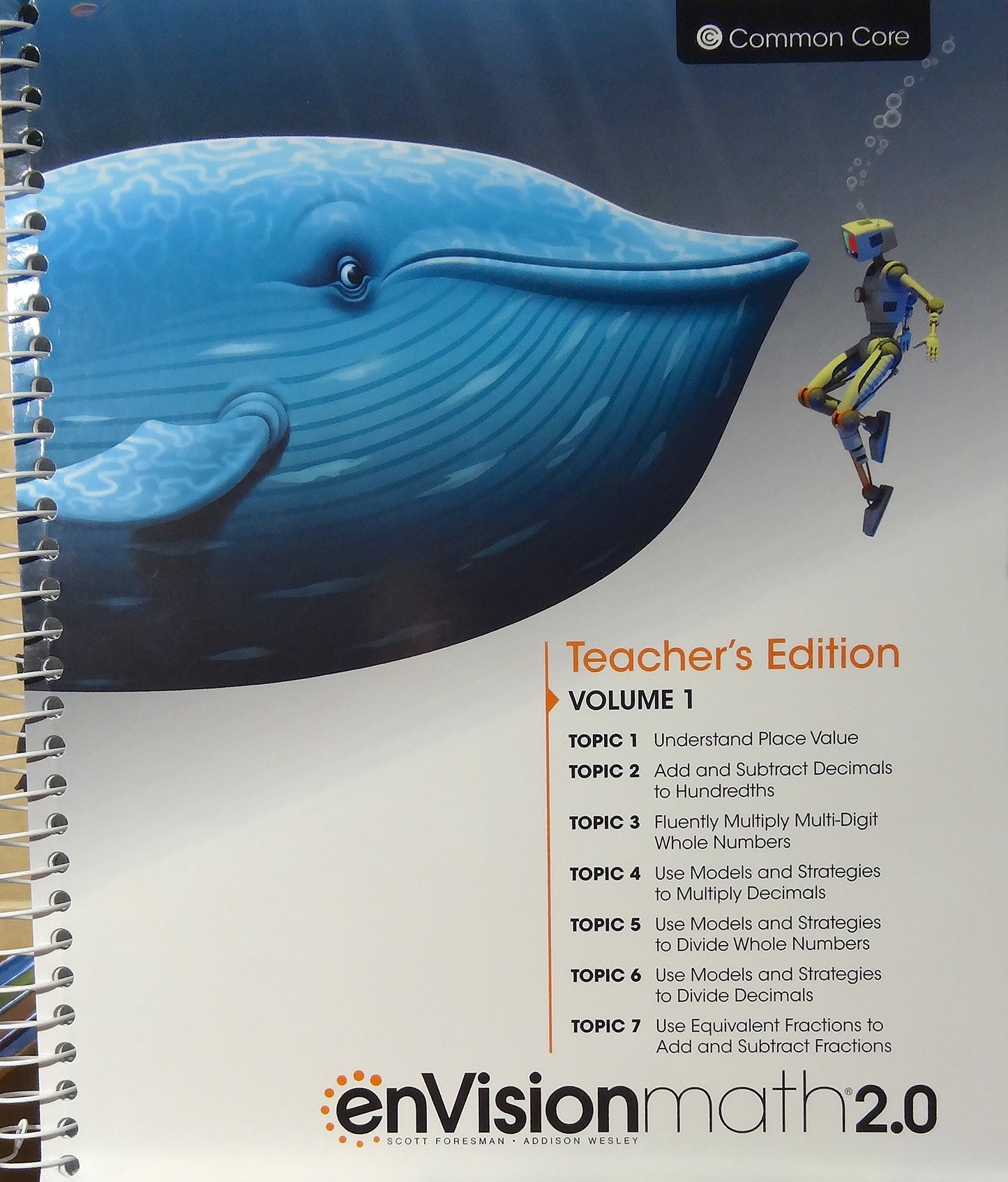 enVision Math 2.0, Grade 5, Volume 1, Teacher's Edition, Common Core Edition, 9780328827824, 0328827827, 2016