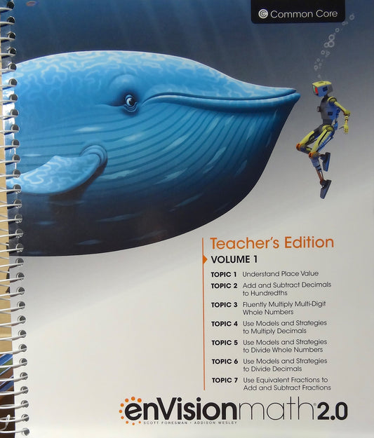 enVision Math 2.0, Grade 5, Volume 1, Teacher's Edition, Common Core Edition, 9780328827824, 0328827827, 2016 — ISBN 9780328827824