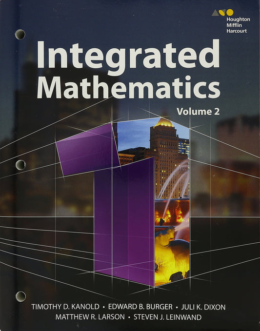 HMH Integrated Math 1 — ISBN 9780544389762