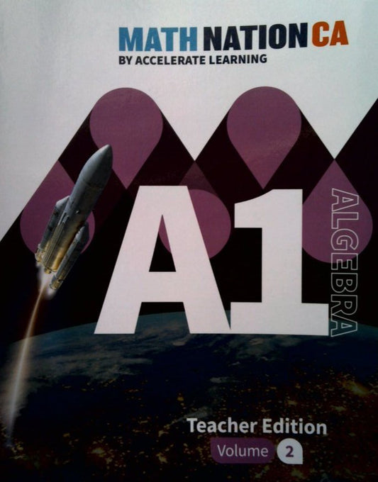 Math Nation CA Algebra 1 Volume 2 Teacher's Edition — ISBN 9798330806751