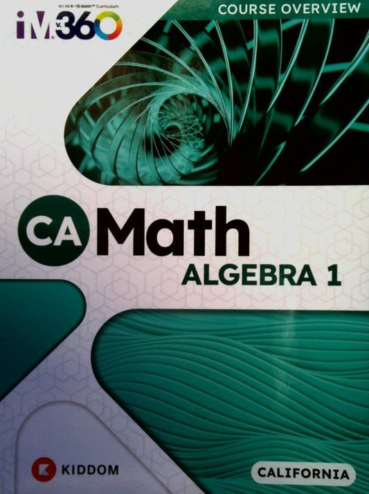 CA Math Algebra 1 Teacher Course Guide