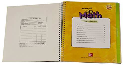 McGraw-Hill My Math, Grade 4 Volume 2, Teacher Edition, CCSS Common Core [Spiral-bound] McGraw-Hill Education