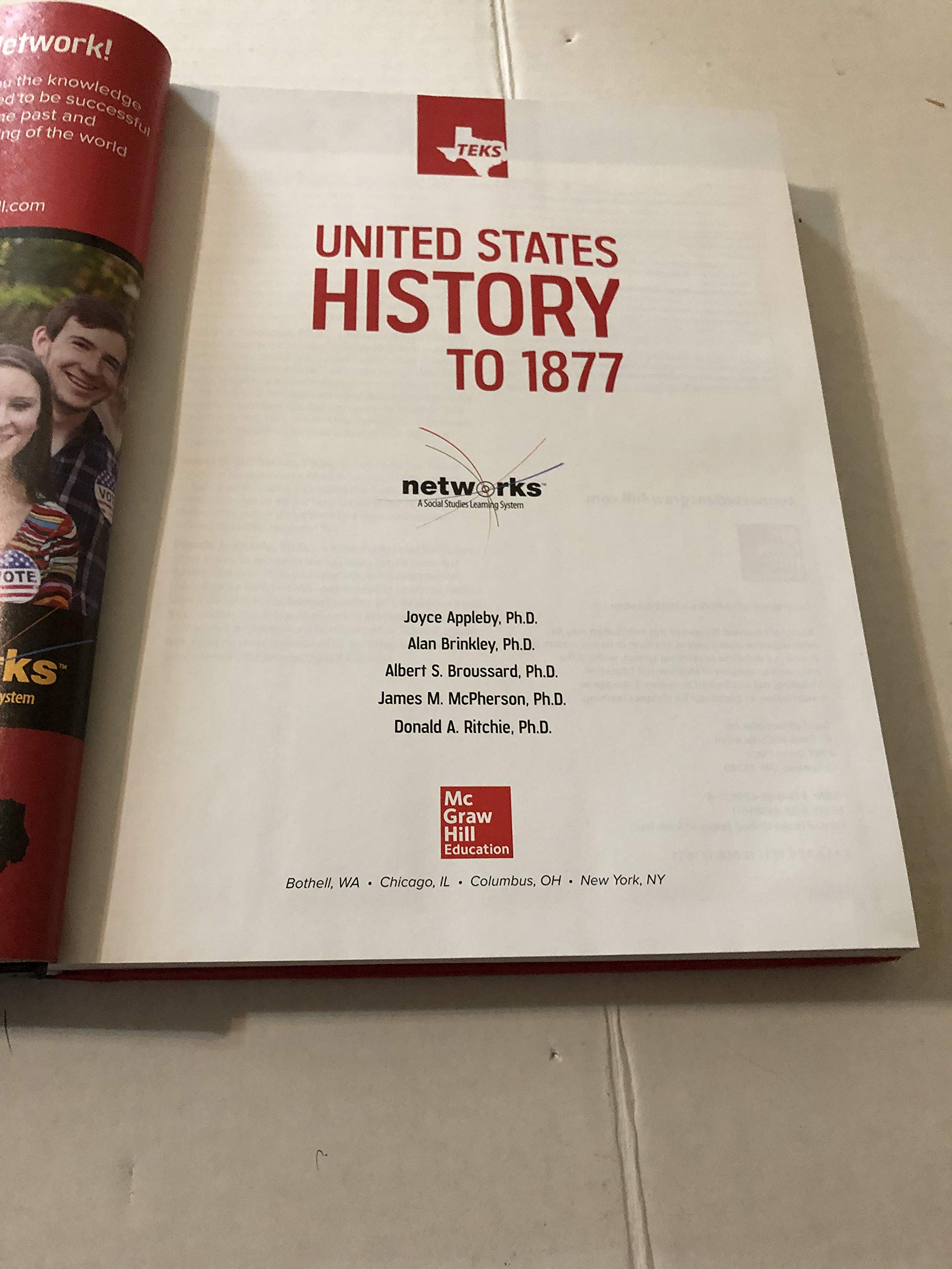 Teks United States History to 1877 Student Edition [Hardcover] McGraw Hill