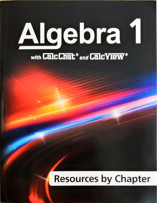Algebra 1, w/CalcChat ad Calc View, Resources by Chapter, c.2020, 9781644329900, 1644329905 [Paperback]