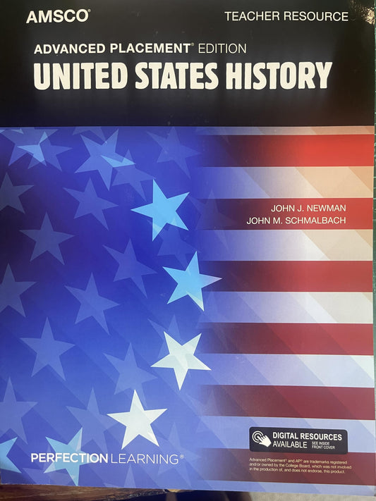 Amsco Advanced Placement United States History Teacher Resource [Paperback] John J. Newman and John M. Schmalbach