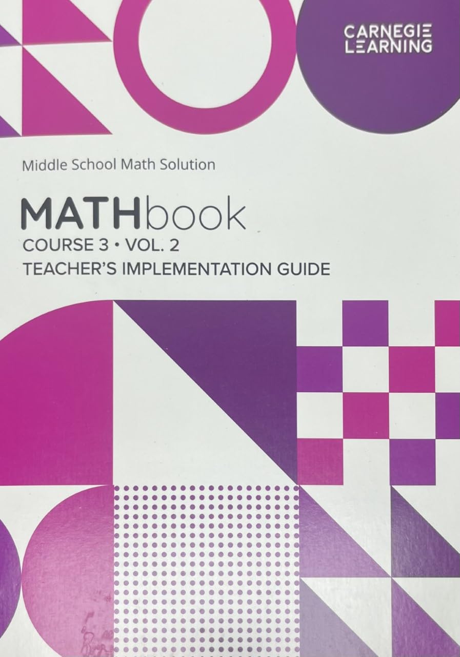 MATHbook Course 3 Vol 2: Middle School Math Solution (Teachers Implementation Guide) [Paperback] Amy Lewis Josh Fisher Sandy Finocchi
