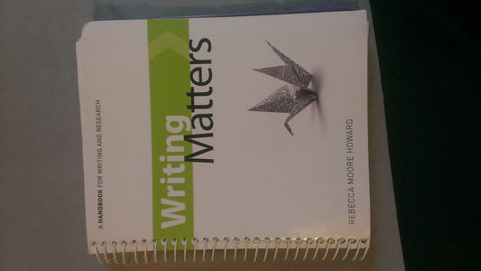 Writing Matters, tabbed (Spiral-bound) [Spiral-bound] rebecca-moore-howard
