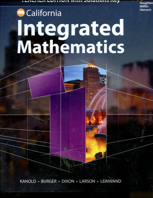 With Solutions (Hmh Integrated Math, 1) [Hardcover] Hmh