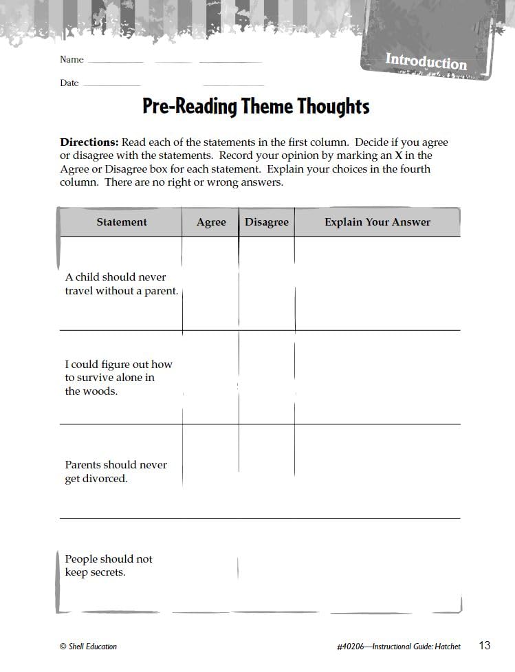 Hatchet: An Instructional Guide for Literature - Novel Study Guide for 4th-8th Grade Literature with Close Reading and Writing Activities (Great Works Classroom Resource) [Paperback] Suzanne I. Barchers