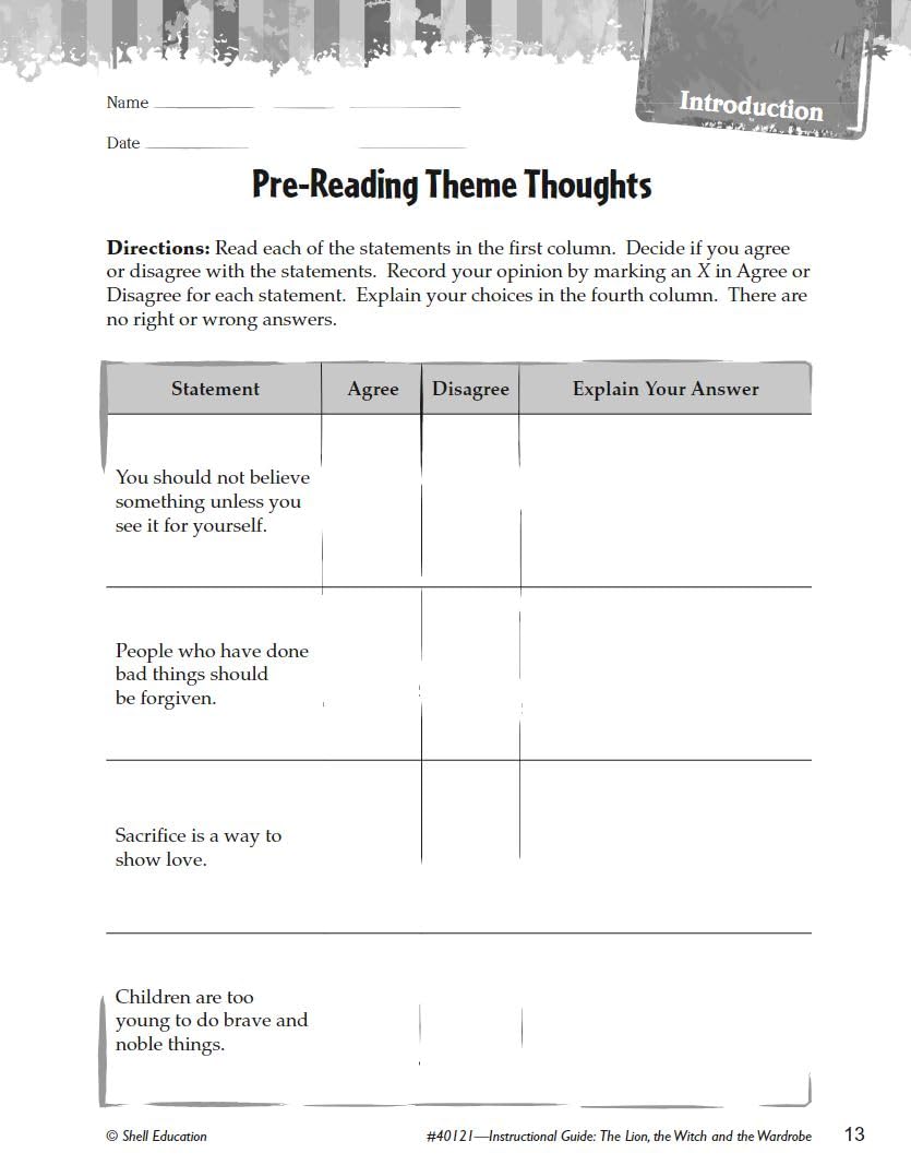 The Lion, the Witch and the Wardrobe: An Instructional Guide for Literature - Novel Study Guide for 4th-8th Grade Literature with Close Reading and Writing Activities (Great Works Classroom Resource [Paperback] Kristin Kemp