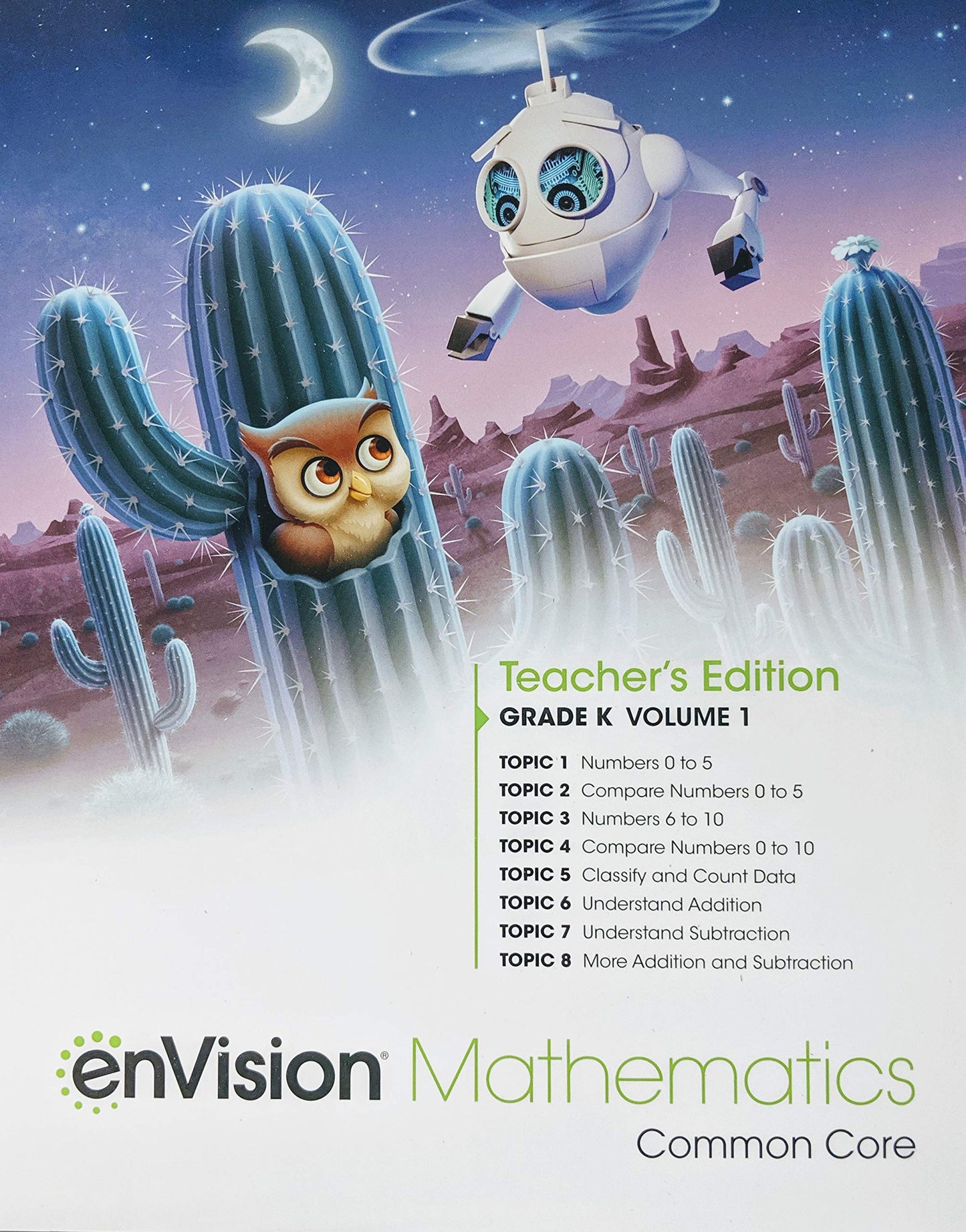 enVision Mathematics Common Core, Grade K Volume 1 Teacher\'s Edition, Topics 1-8, Pub Year 2020, 9780134954790, 0134954793 [Spiral-bound] Pearson