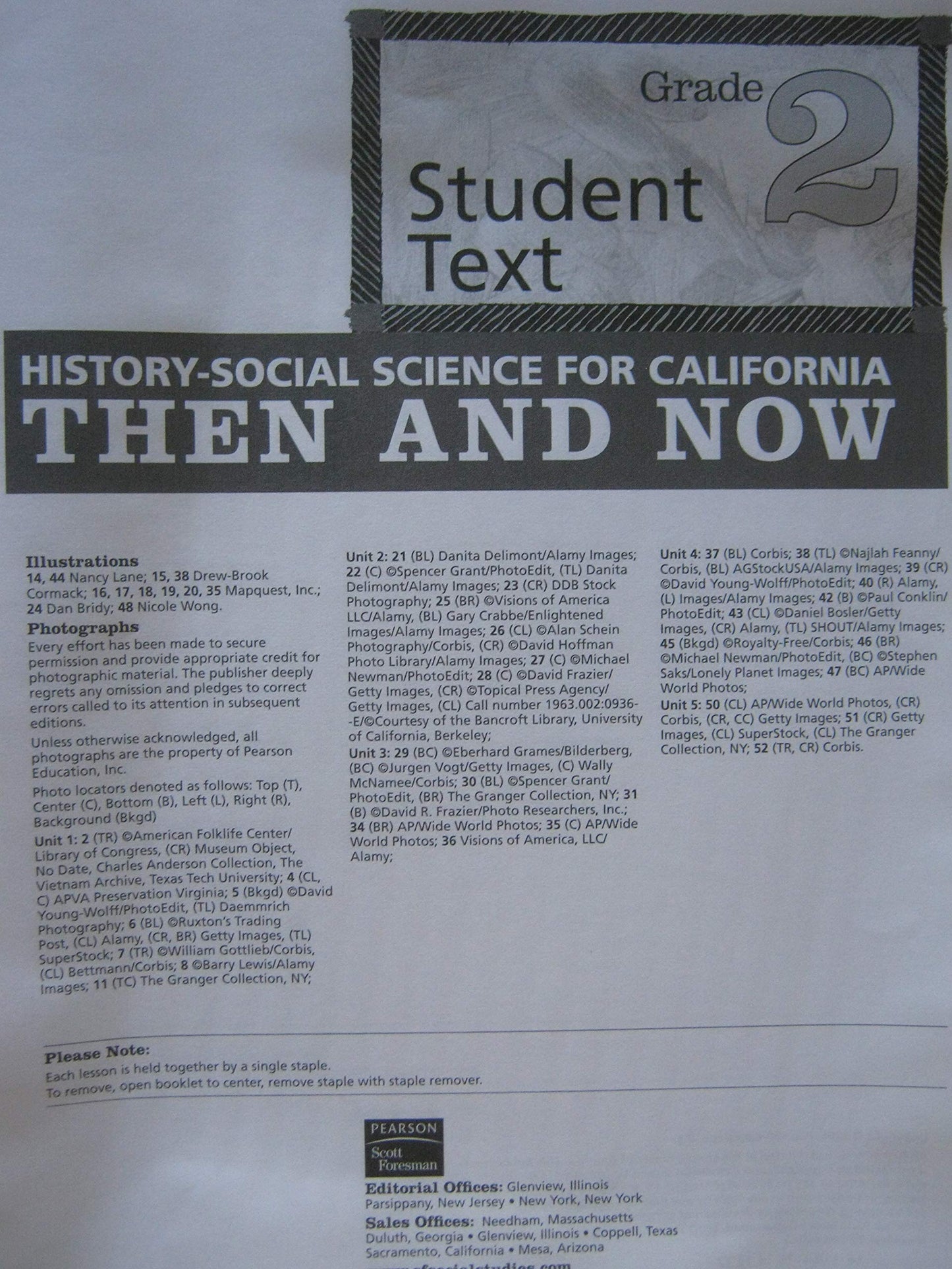 History Social-Science for California Grade 2 Student Text Class Set [Paperback] Pearson Scott Foresman