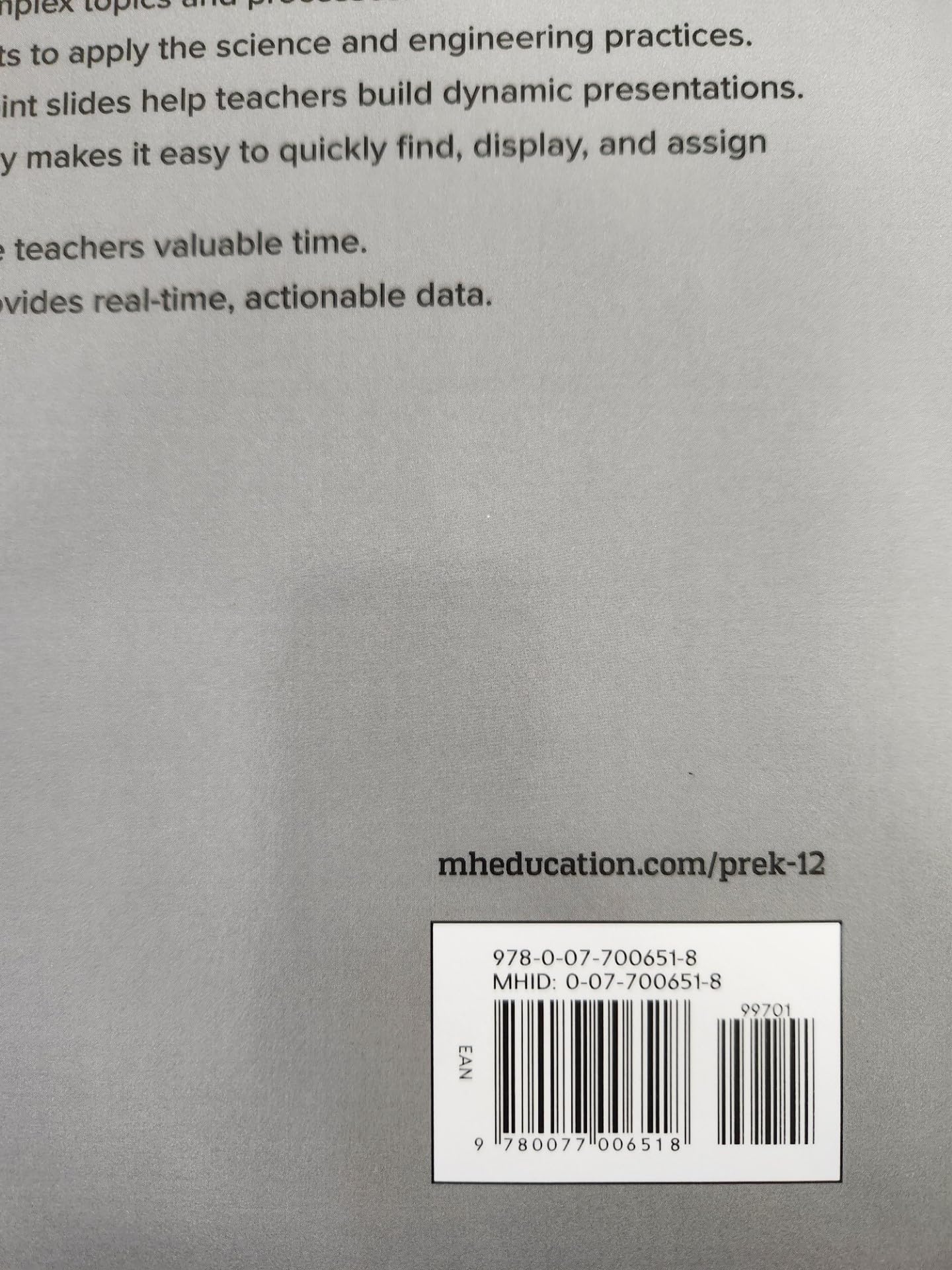 Principles of Environmental Science, Inquiry & Application, High School Edition, Teacher Manual, c. 2023, 9780077006518, 0077006518 [Paperback] unknown author