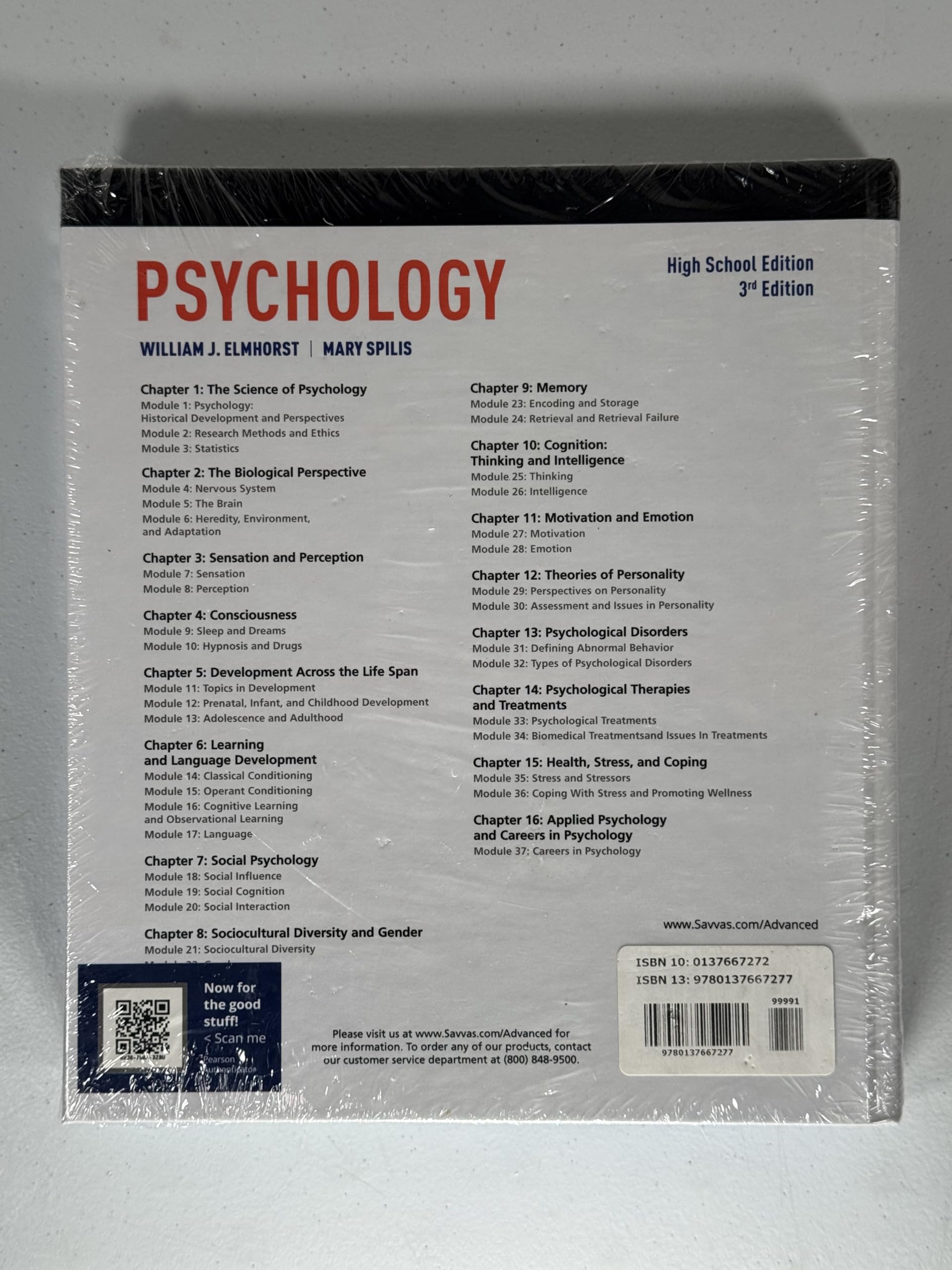 Psychology - Teacher\'s Edition [Hardcover] William Elmhorst