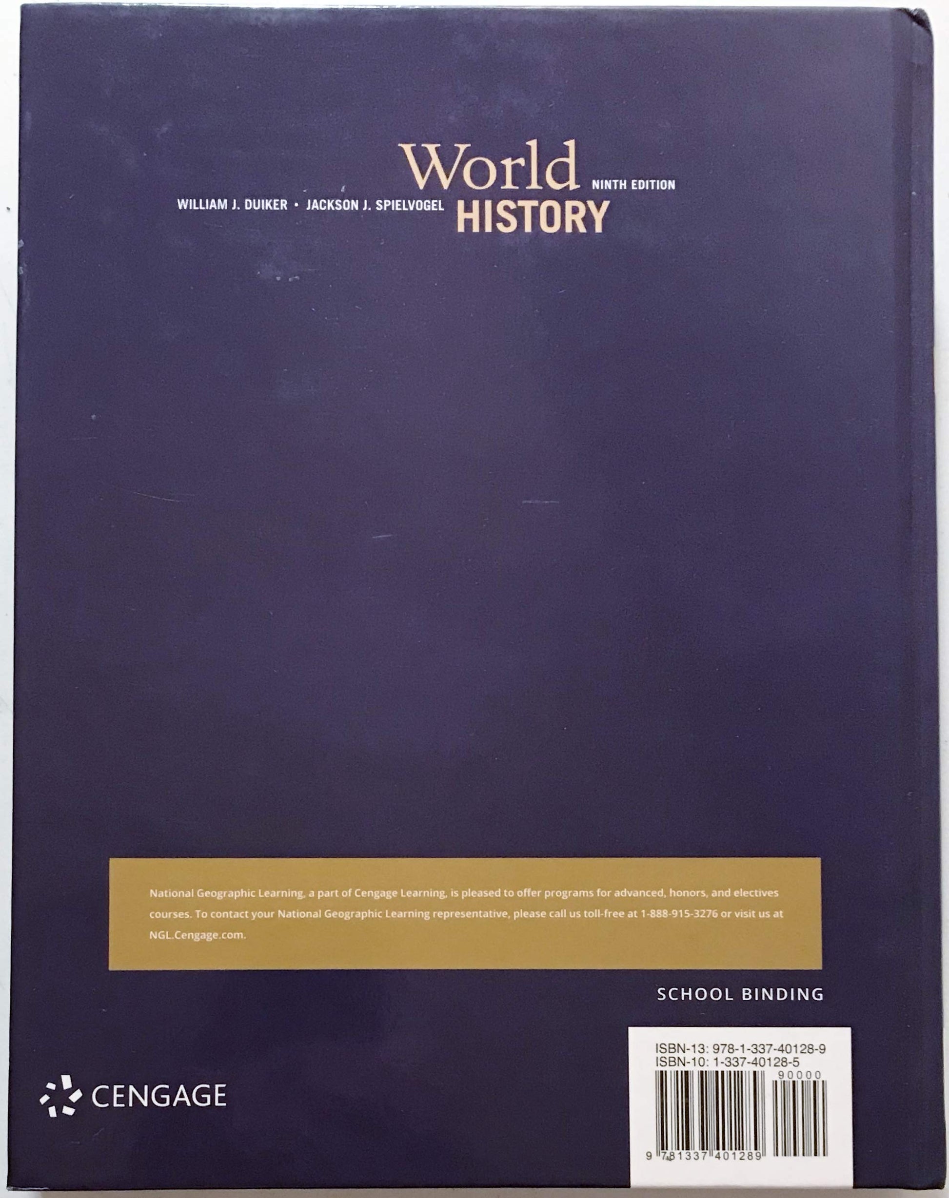WORLD HISTORY [Unknown Binding] Jackson J. Spielvogel