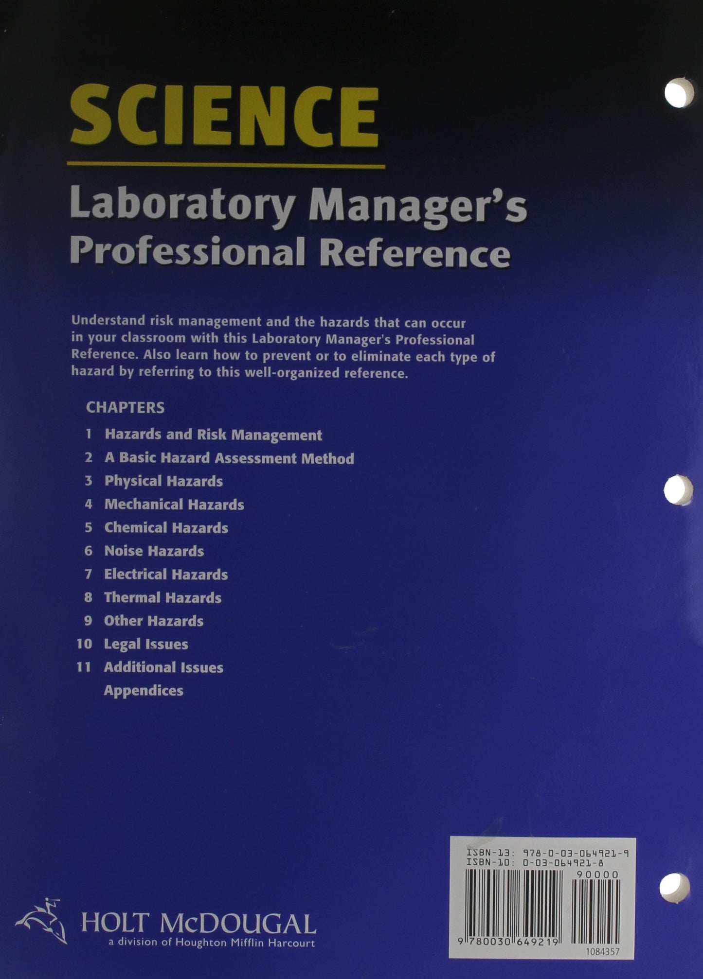 Laboratory Manager\'s Professional Reference (Holt Science) [Paperback] HOLT MCDOUGAL