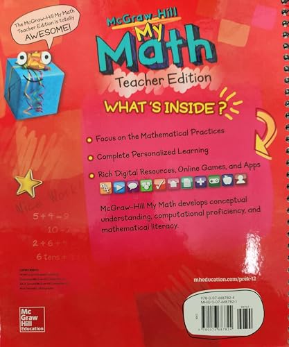McGraw-Hill My Math Teacher Edition Grade 1 Volume 1 [Paperback] McGraw-Hill Education