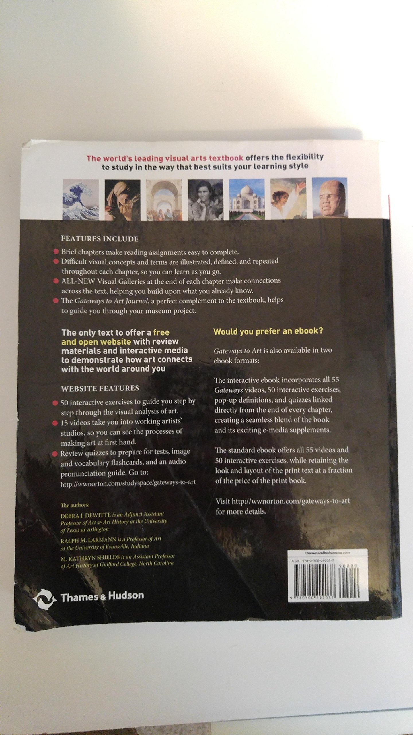 Gateways to Art: Understanding the Visual Arts [Paperback] De Witte, Debra J.; Larmann, Ralph M. and Shields, M. Kathryn