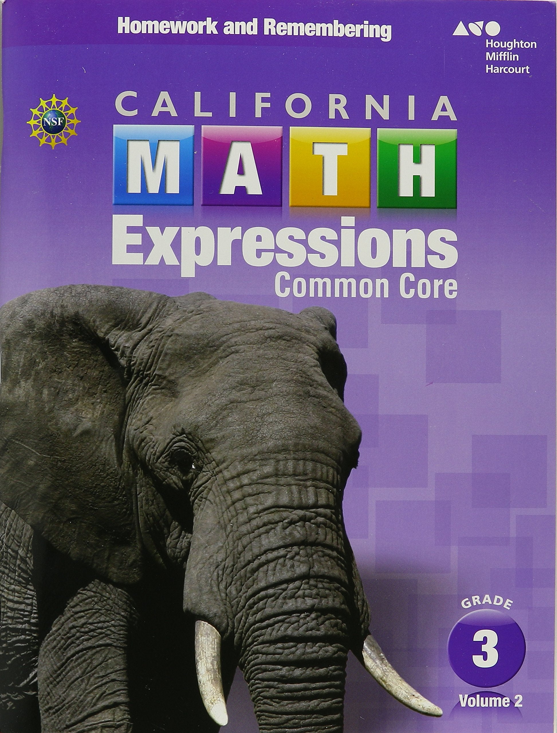 Homework and Remembering Workbook, Volume 2 Grade 3 (Houghton Mifflin Harcourt Math Expressions) Houghton Mifflin Harcourt